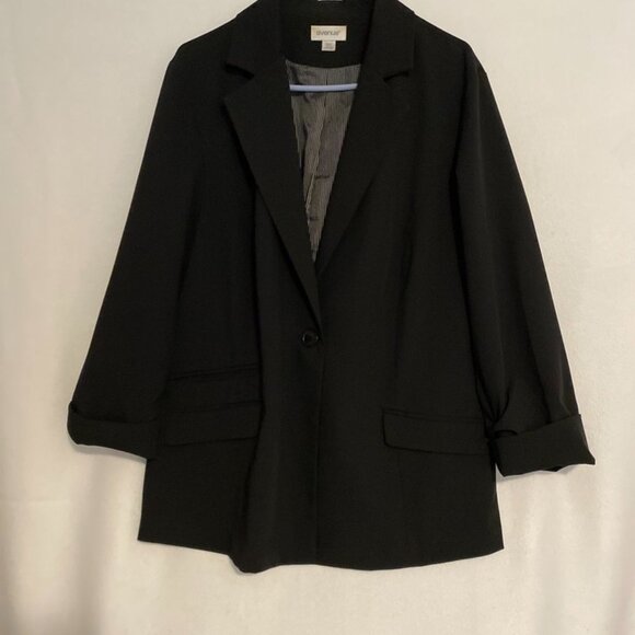 Avenue Size 18/20 Black Suit One Button Jacket - Picture 16 of 16